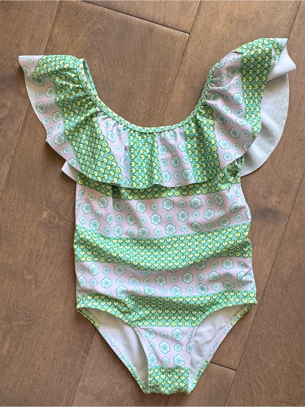 Janie and Jack Striped Ruffle Swimsuit